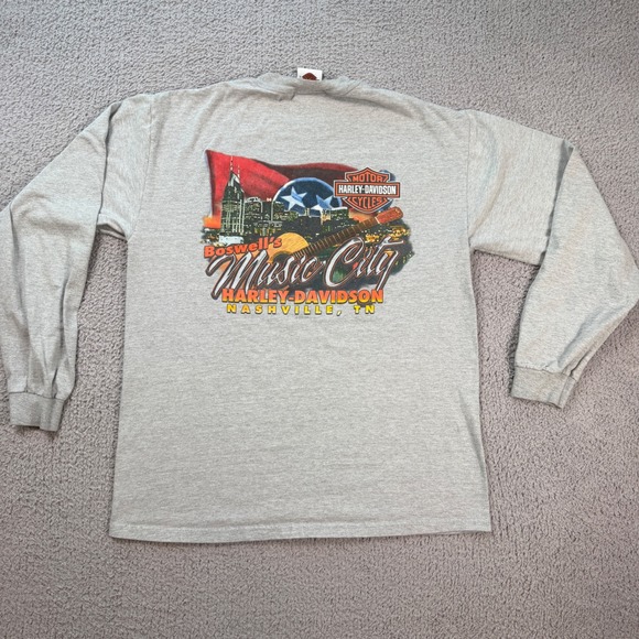 Harley-Davidson Other - Vintage Harley Davidson Nashville Long Sleeve Shirt Boswell's TN L Made In USA